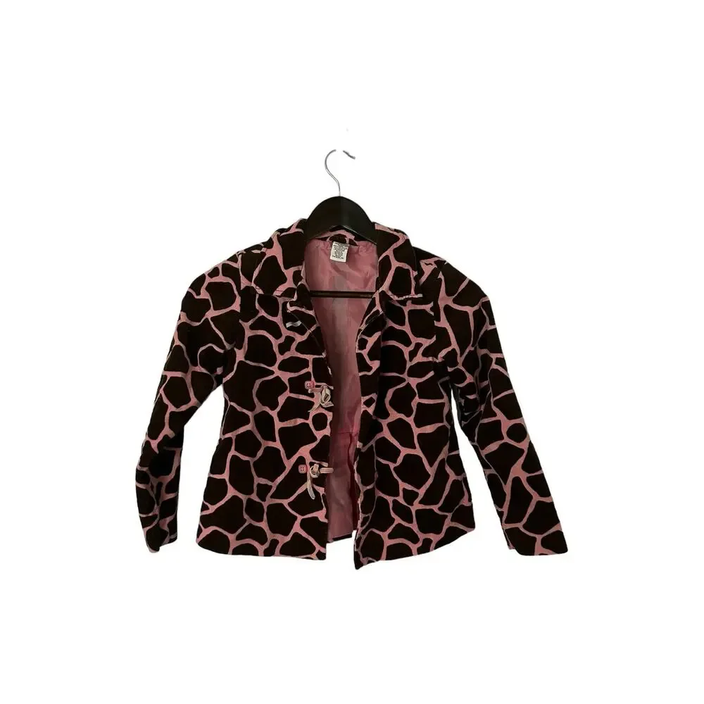 Gymboree Giraffe Club‎ girls size 8 pink brown jacket girls vintage
